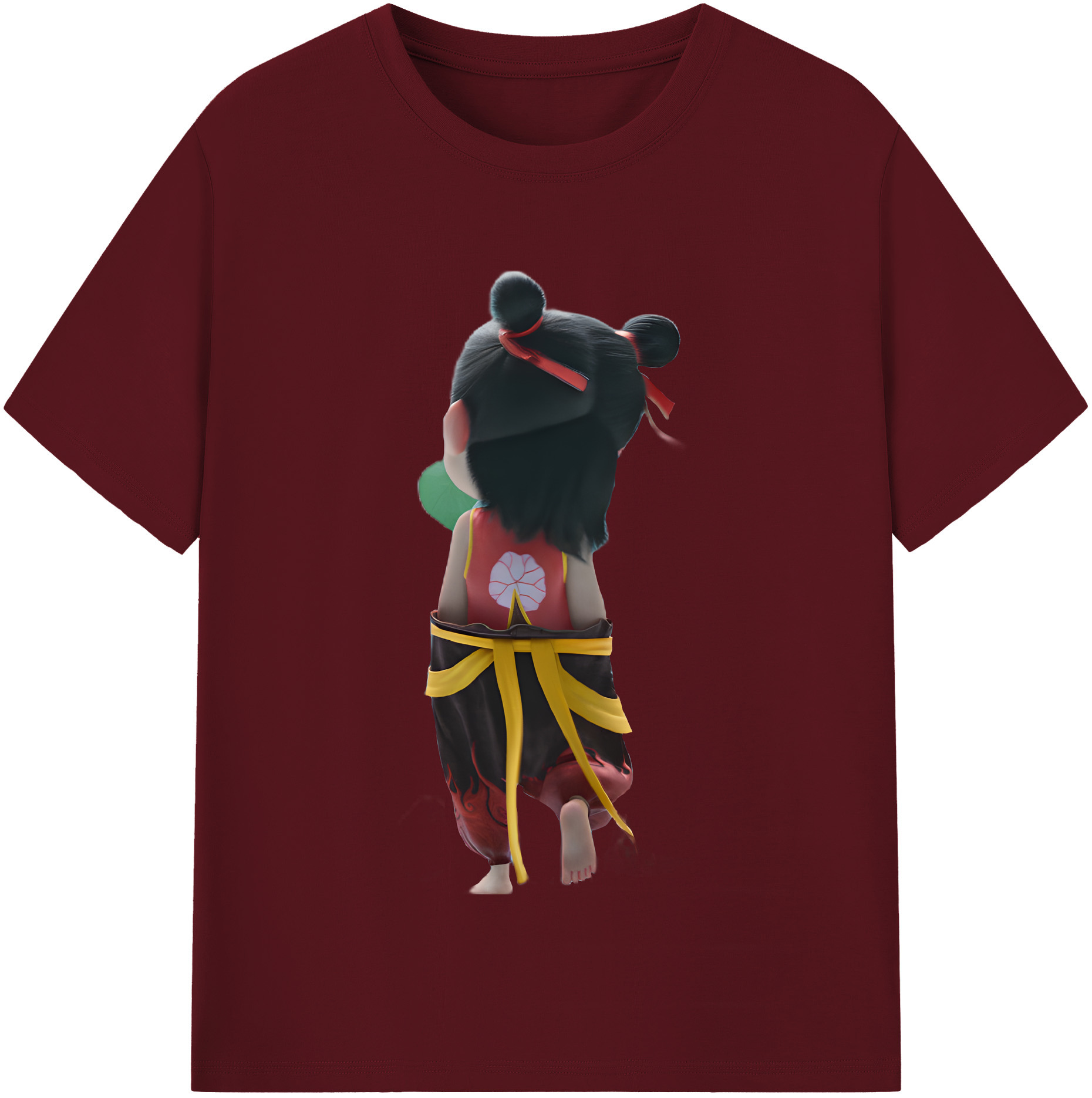 （画像用） Ne Zha 2 ナタ 魔童の大暴れ 綿100％半袖Tシャツ（フロントプリント）